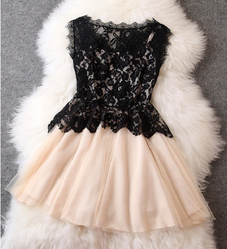Sexy Black Lace Dress Skirt